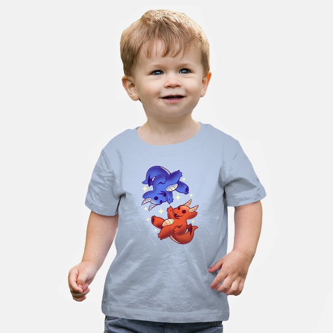 Fire And Water Dragons-Baby-Basic-Tee-FunkVampire