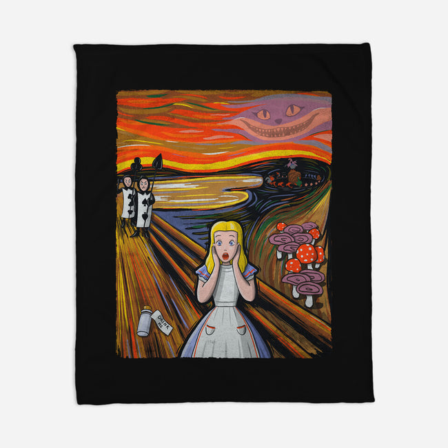 Alice In Screamland-None-Fleece-Blanket-NMdesign