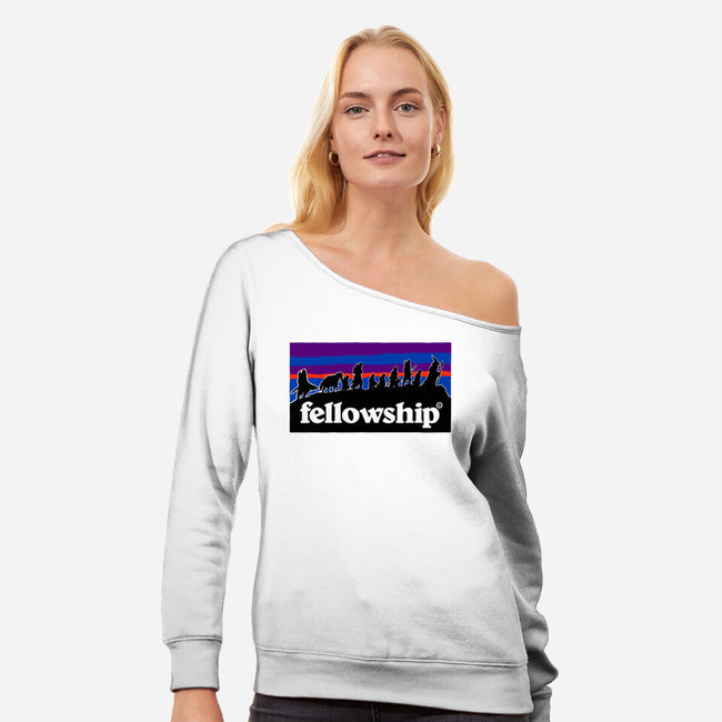 The Fellowship Badge-Womens-Off Shoulder-Sweatshirt-momma_gorilla