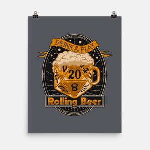 Rolling Beer-None-Matte-Poster-Getsousa!