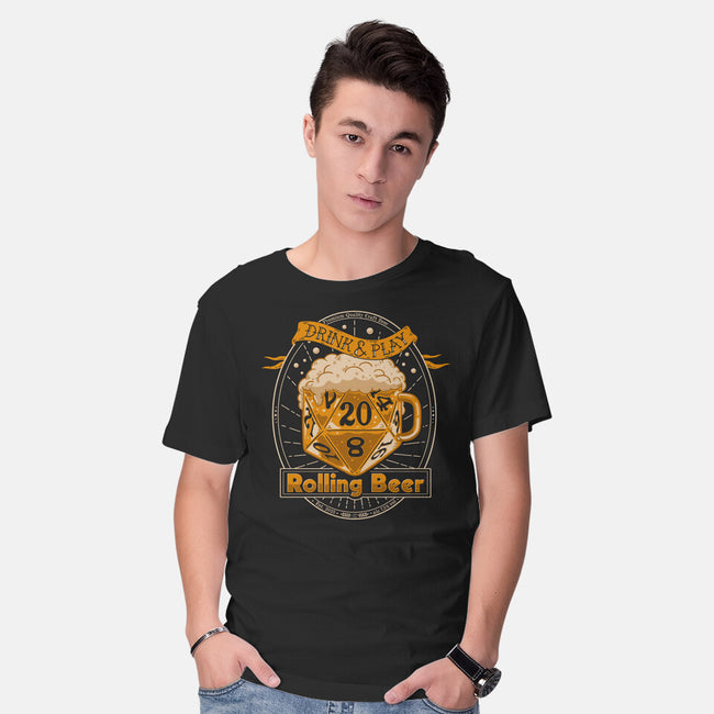 Rolling Beer-Mens-Basic-Tee-Getsousa!