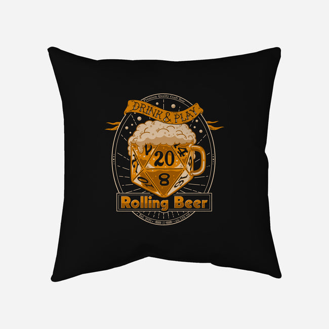 Rolling Beer-None-Removable Cover w Insert-Throw Pillow-Getsousa!