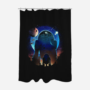 Droid Night-None-Polyester-Shower Curtain-dandingeroz