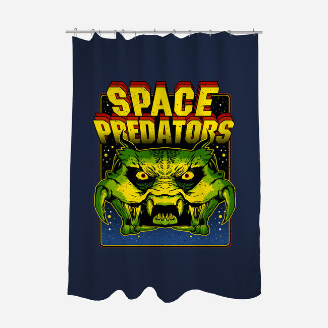 Space Predator-None-Polyester-Shower Curtain-demonigote