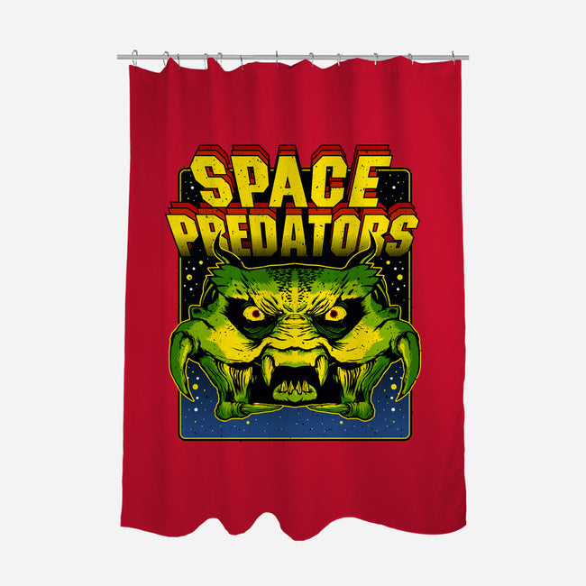 Space Predator-None-Polyester-Shower Curtain-demonigote