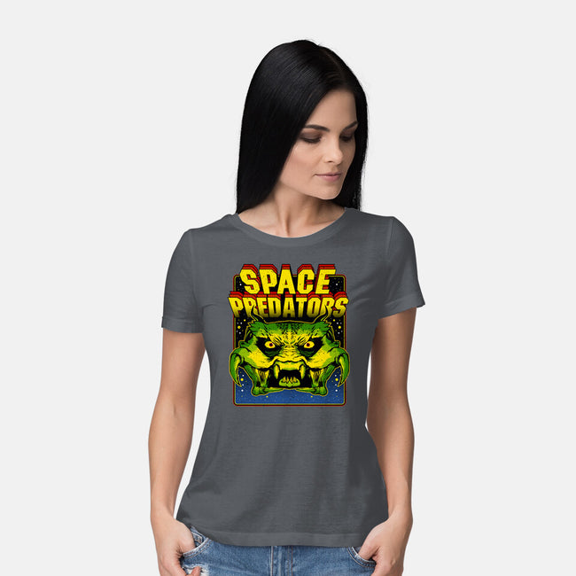 Space Predator-Womens-Basic-Tee-demonigote