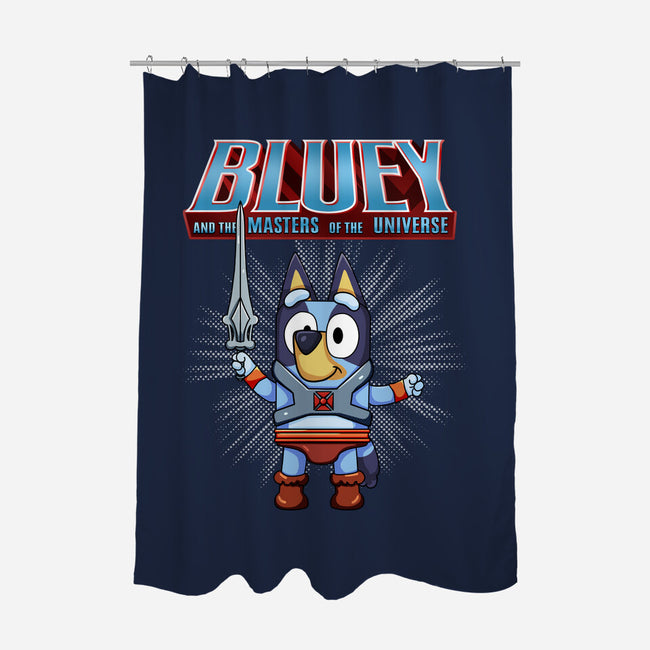 Bluey And The Masters Of The Universe-None-Polyester-Shower Curtain-JamesQJO