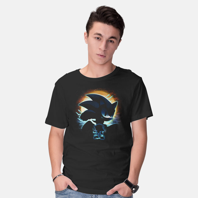 Hedgehog Night-Mens-Basic-Tee-dandingeroz