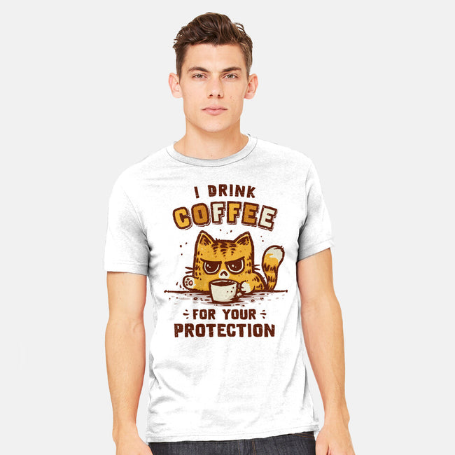 I Drink Coffee To Protect You-Mens-Heavyweight-Tee-kg07