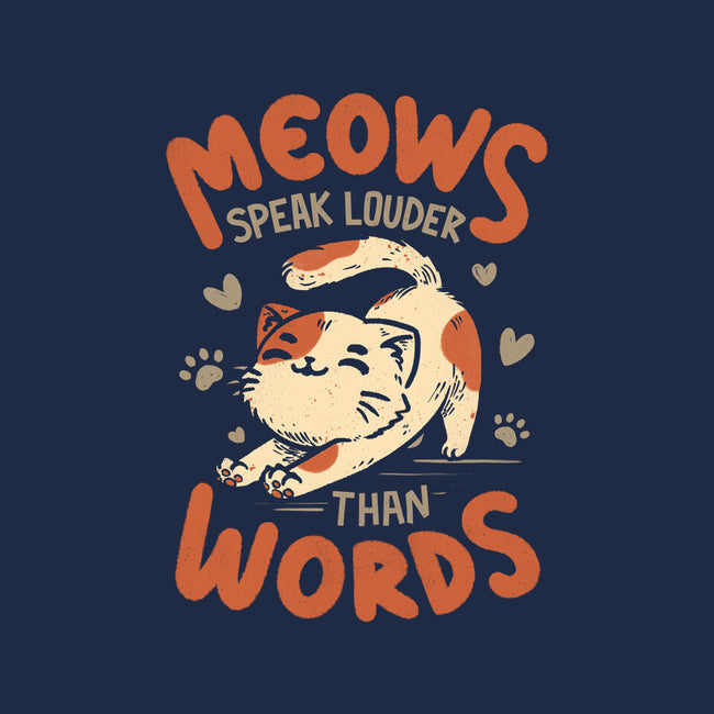 Meows Speak Louder Than Words-None-Fleece-Blanket-koalastudio