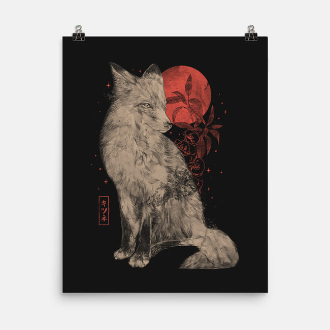 Bloomy Fox-None-Matte-Poster-eduely