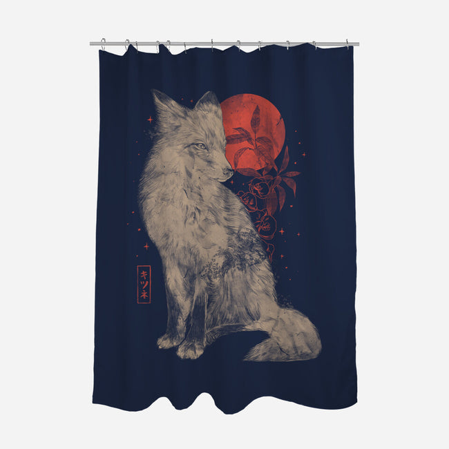 Bloomy Fox-None-Polyester-Shower Curtain-eduely