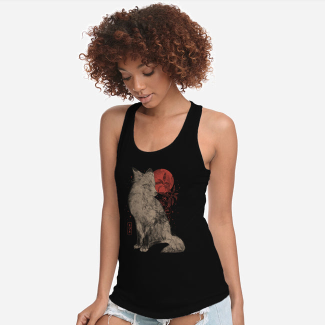 Bloomy Fox-Womens-Racerback-Tank-eduely