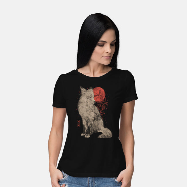 Bloomy Fox-Womens-Basic-Tee-eduely