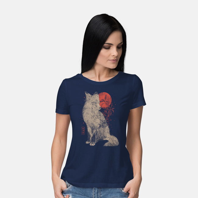 Bloomy Fox-Womens-Basic-Tee-eduely