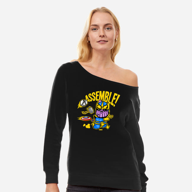 Assemble-Womens-Off Shoulder-Sweatshirt-demonigote