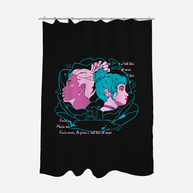 Jinx And Ekko-None-Polyester-Shower Curtain-yumie