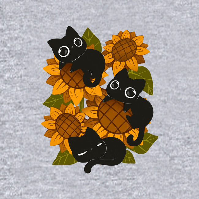 Sunflowers And Black Kitties-Womens-Off Shoulder-Sweatshirt-ricolaa