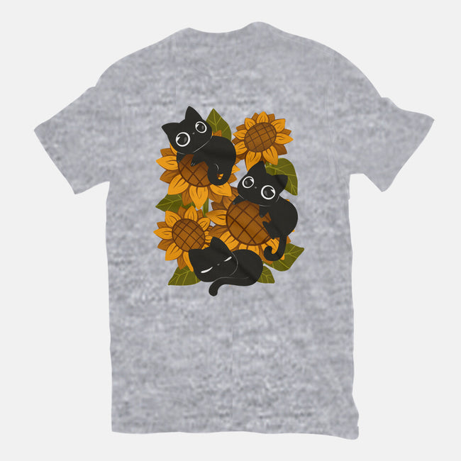 Sunflowers And Black Kitties-Mens-Premium-Tee-ricolaa