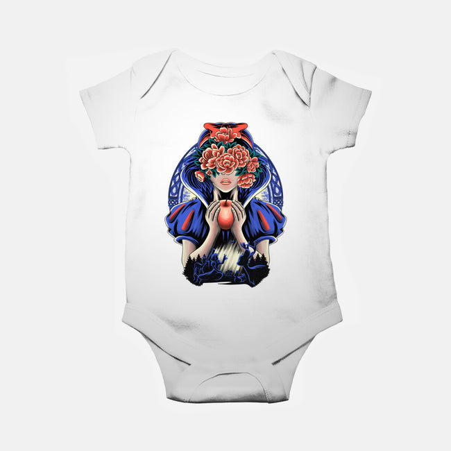 Snow Princess Flower Face-Baby-Basic-Onesie-rmatix