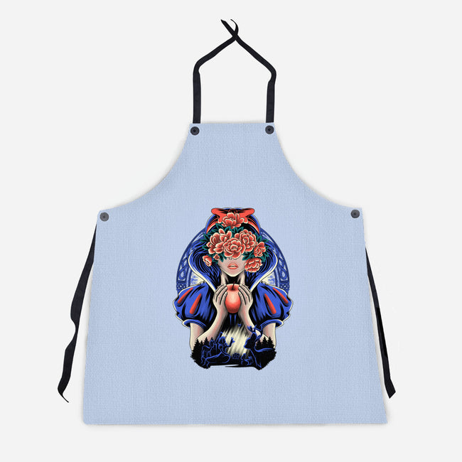 Snow Princess Flower Face-Unisex-Kitchen-Apron-rmatix