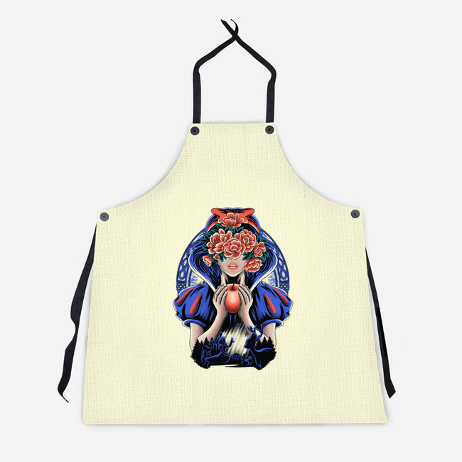 Snow Princess Flower Face-Unisex-Kitchen-Apron-rmatix