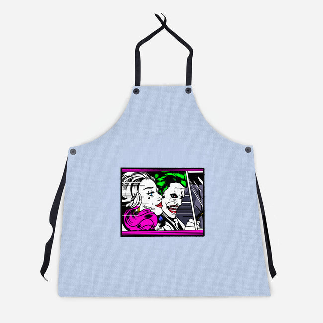 In the JokeCar-Unisex-Kitchen-Apron-demonigote