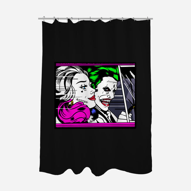 In the JokeCar-None-Polyester-Shower Curtain-demonigote