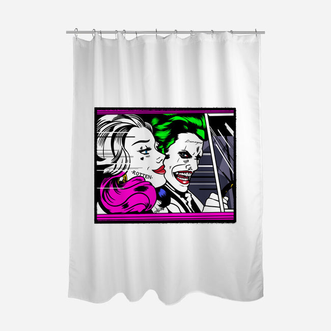 In the JokeCar-None-Polyester-Shower Curtain-demonigote