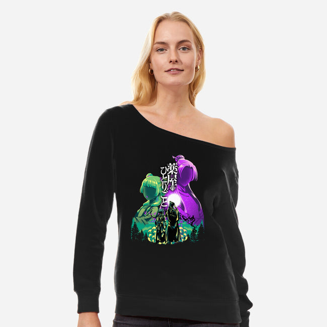 Apothecary Couple-Womens-Off Shoulder-Sweatshirt-hypertwenty