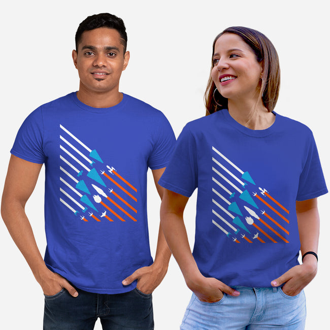 Starship Stripes-Unisex-Basic-Tee-rocketman_art