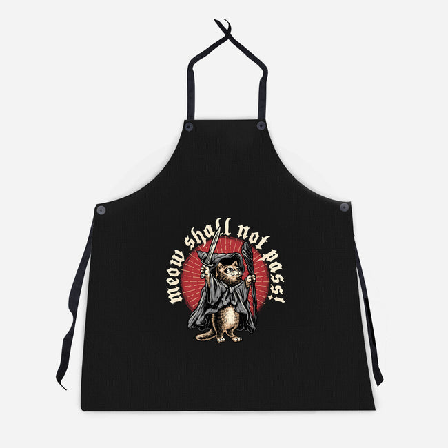 Meow Shall Not Pass-Unisex-Kitchen-Apron-momma_gorilla