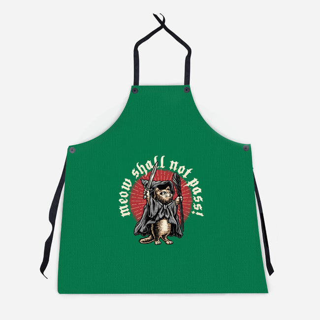 Meow Shall Not Pass-Unisex-Kitchen-Apron-momma_gorilla