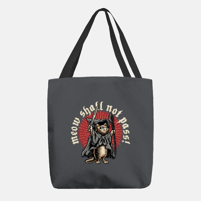 Meow Shall Not Pass-None-Basic Tote-Bag-momma_gorilla