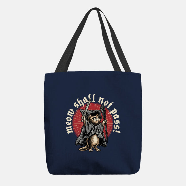 Meow Shall Not Pass-None-Basic Tote-Bag-momma_gorilla