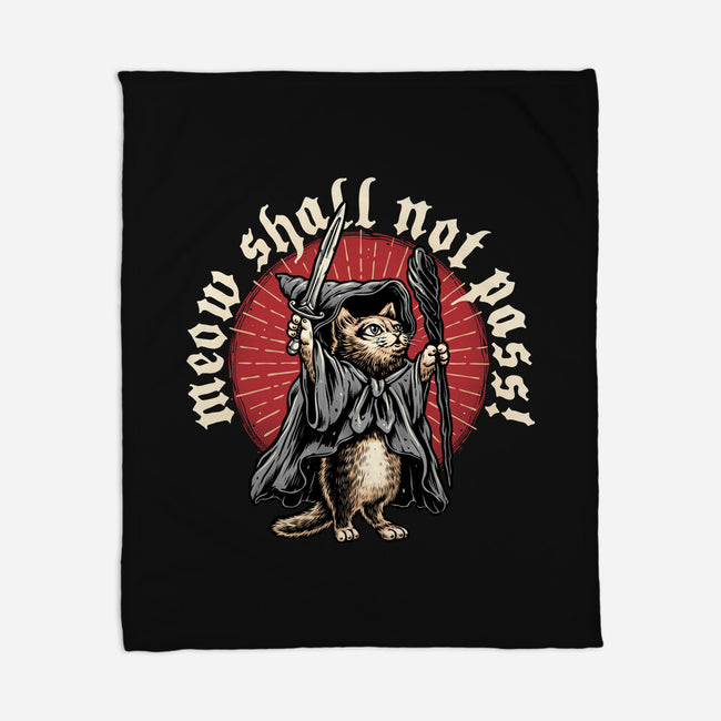 Meow Shall Not Pass-None-Fleece-Blanket-momma_gorilla