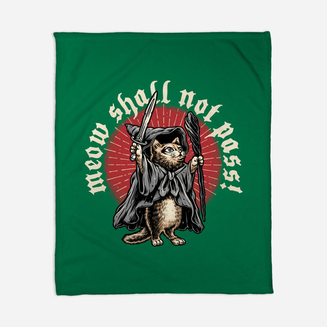 Meow Shall Not Pass-None-Fleece-Blanket-momma_gorilla