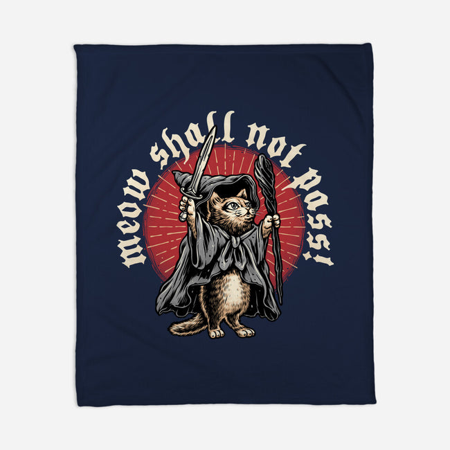 Meow Shall Not Pass-None-Fleece-Blanket-momma_gorilla