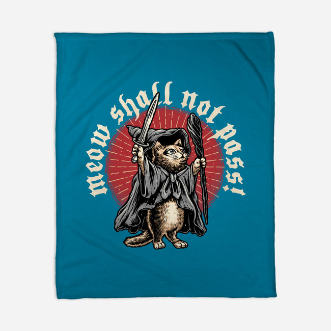 Meow Shall Not Pass-None-Fleece-Blanket-momma_gorilla