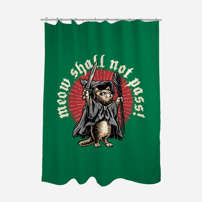 Meow Shall Not Pass-None-Polyester-Shower Curtain-momma_gorilla