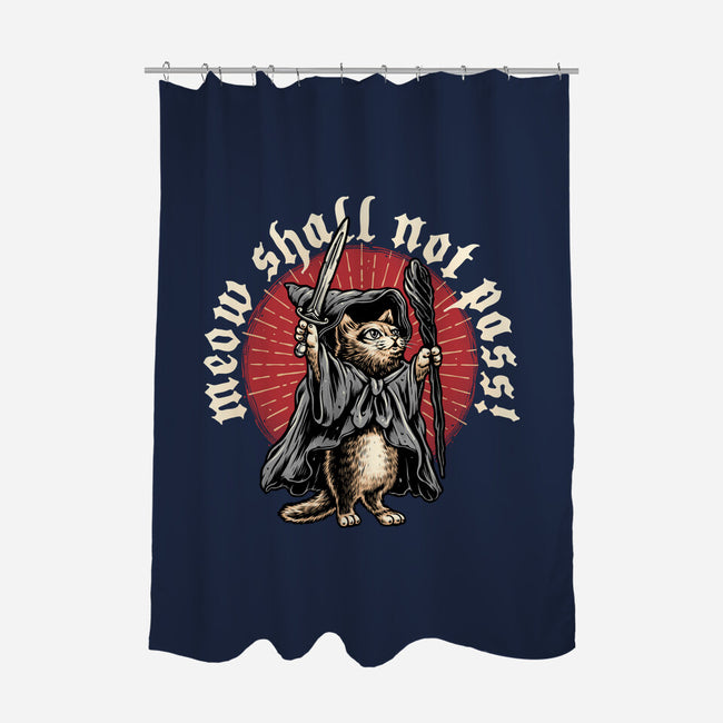 Meow Shall Not Pass-None-Polyester-Shower Curtain-momma_gorilla