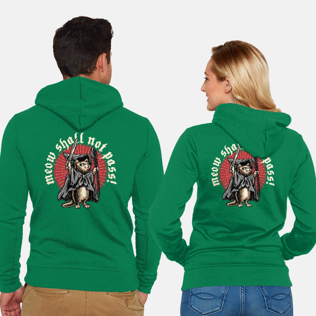 Meow Shall Not Pass-Unisex-Zip-Up-Sweatshirt-momma_gorilla