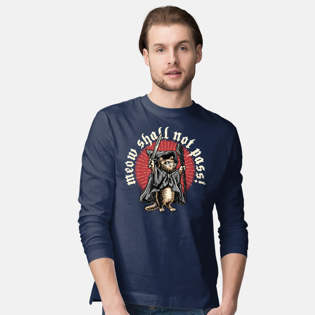 Meow Shall Not Pass-Mens-Long Sleeved-Tee-momma_gorilla