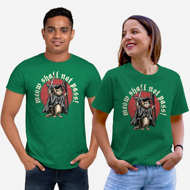 Meow Shall Not Pass-Unisex-Basic-Tee-momma_gorilla