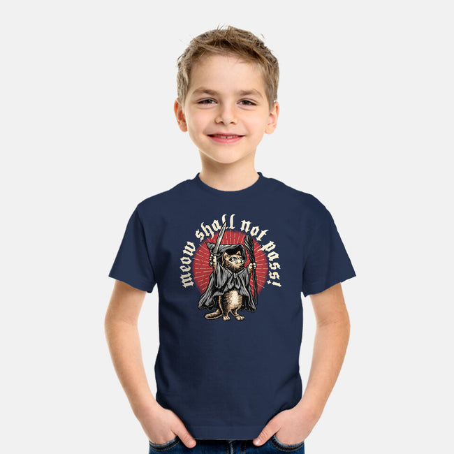 Meow Shall Not Pass-Youth-Basic-Tee-momma_gorilla