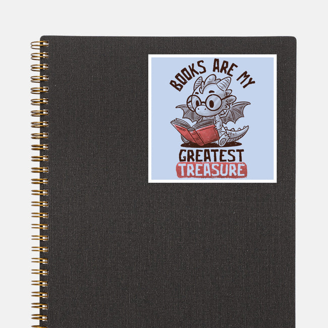 Books Are My Greatest Treasure-None-Glossy-Sticker-koalastudio