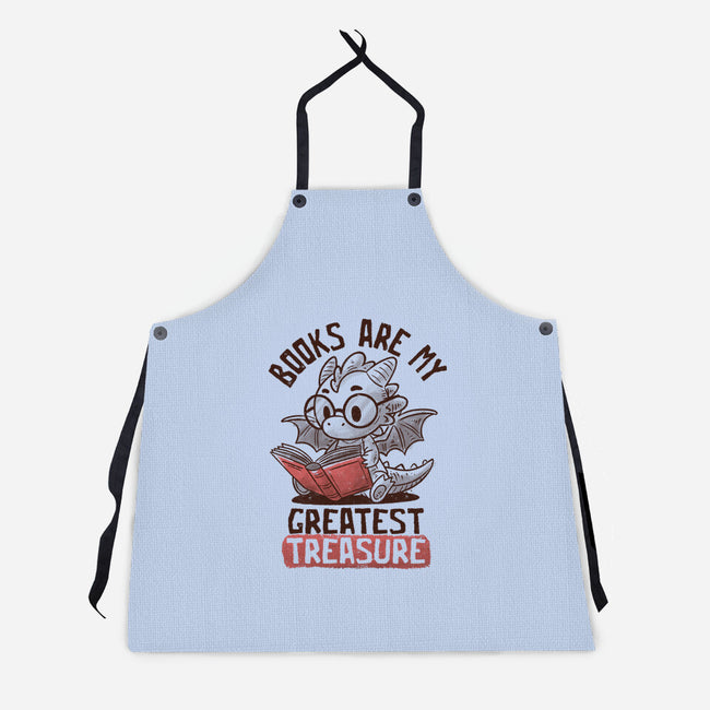 Books Are My Greatest Treasure-Unisex-Kitchen-Apron-koalastudio