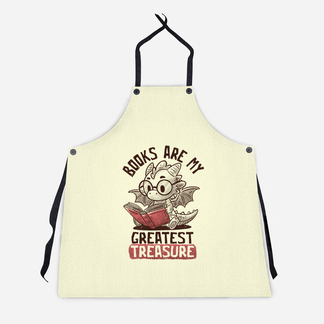 Books Are My Greatest Treasure-Unisex-Kitchen-Apron-koalastudio