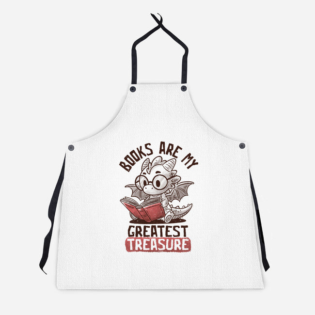 Books Are My Greatest Treasure-Unisex-Kitchen-Apron-koalastudio