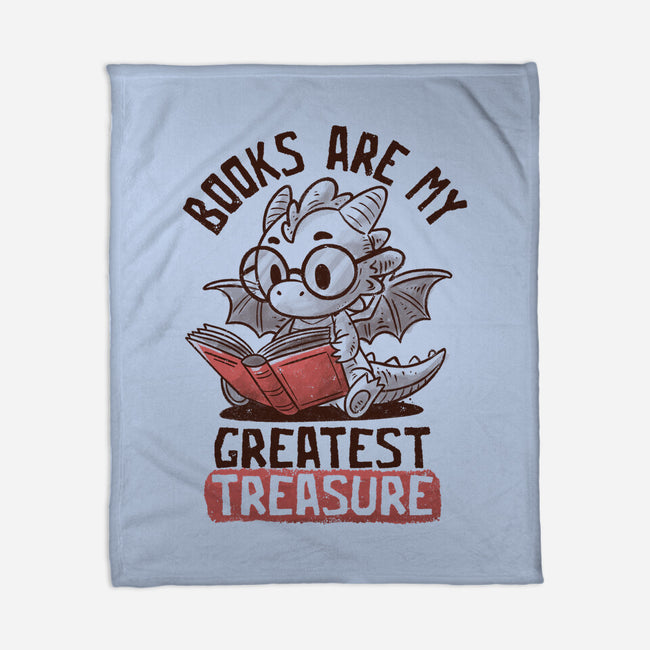 Books Are My Greatest Treasure-None-Fleece-Blanket-koalastudio